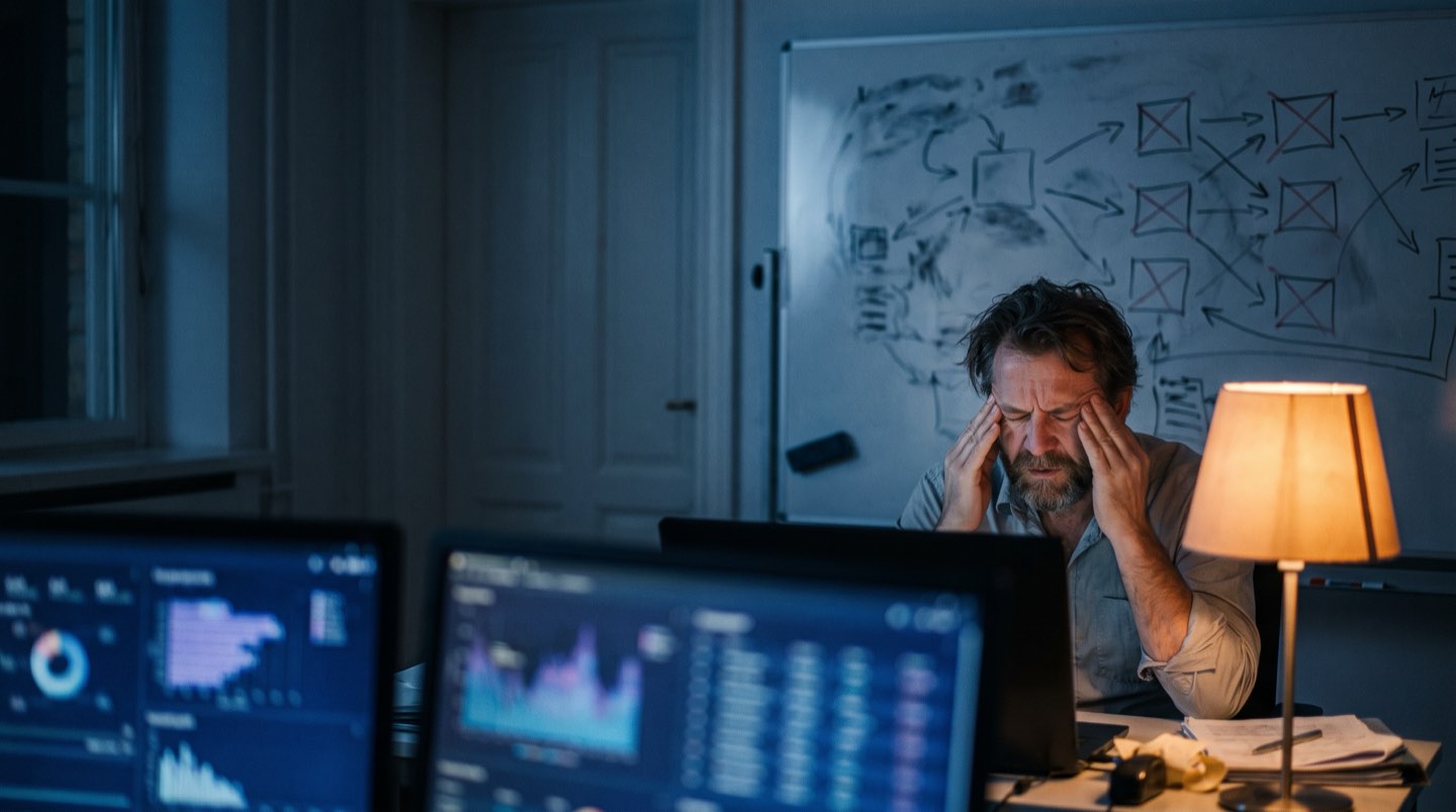 Owner overwhelmed by software dashboards
